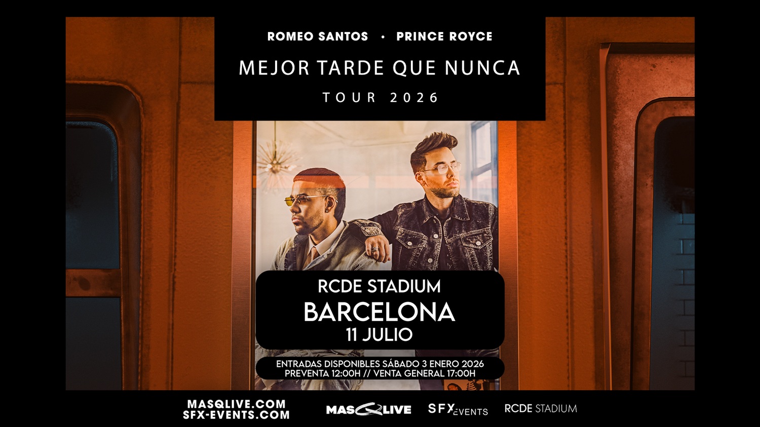 Romeo Santos i Prince Royce faran ballar l’RCDE Stadium